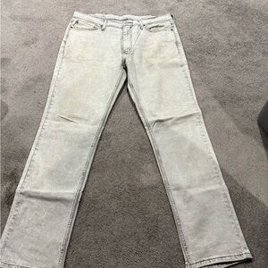 Levi's Light Gray Straight Jeans for Men